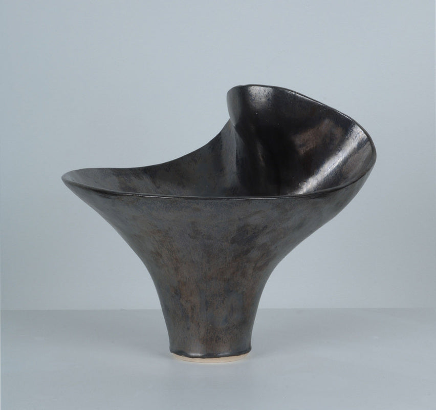 Metallic organic vase