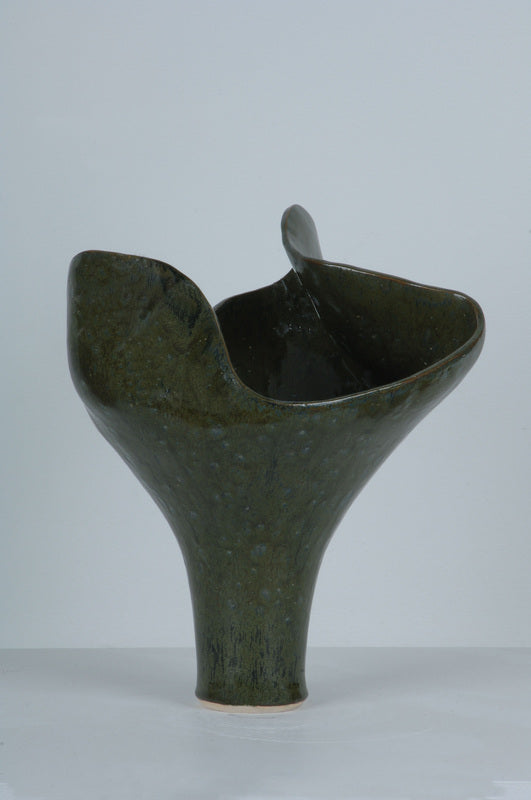 Green organic vase